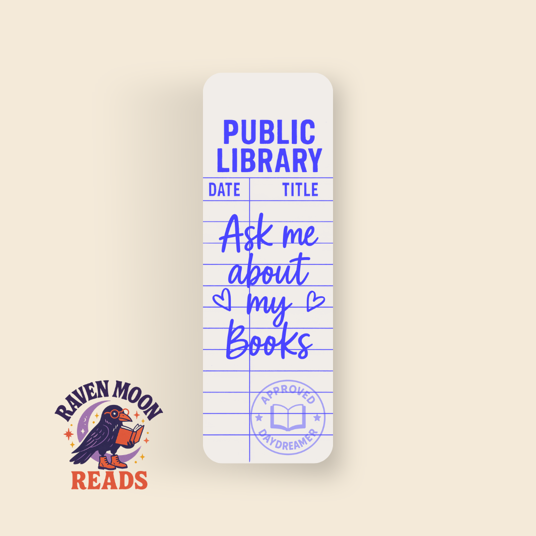 Public Library - Ask Me About My Books bookmark