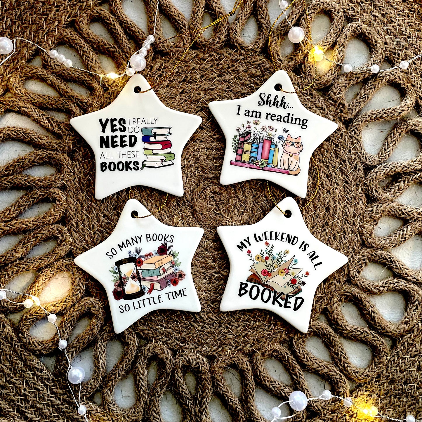 Bookish Christmas Ornament