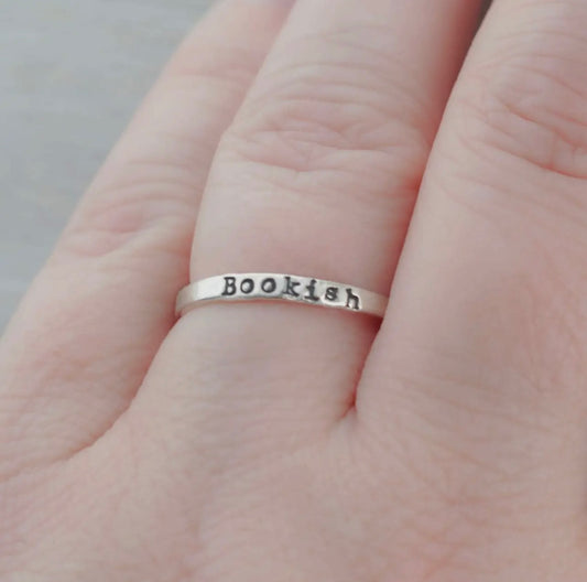 Sterling Silver Bookish Ring