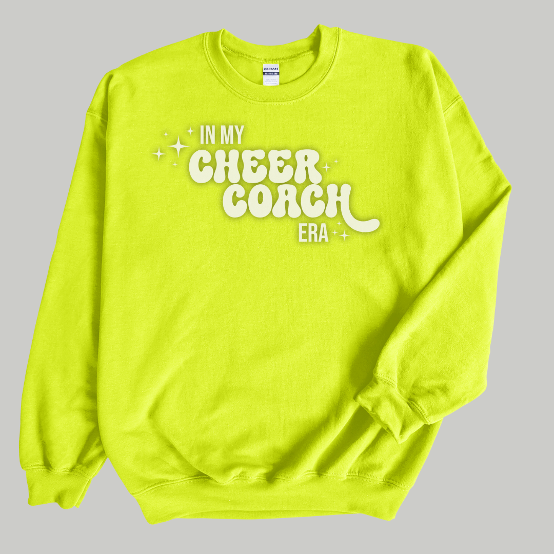 In My Cheer Coach Era, Textured Puff Print Sweatshirt