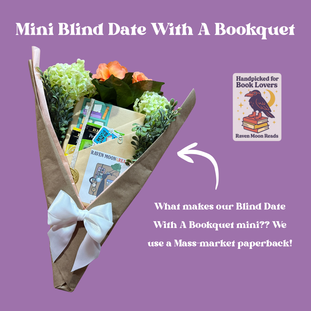 Mini Blind Date With a Bookquet – New Curated Book Gift Wrapped Like a Bouquet (Choose Genre + Extras) Book Bouquet Flower Sticker Faux
