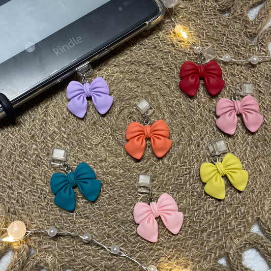 Bow Anti-Dust Plug Charms