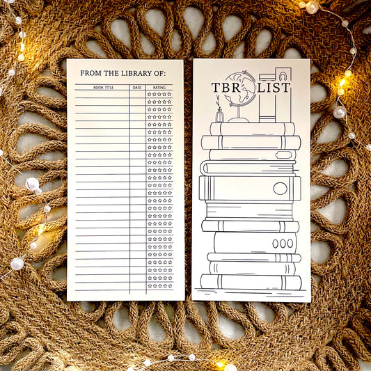 Color Your Own Reading List Bookmark