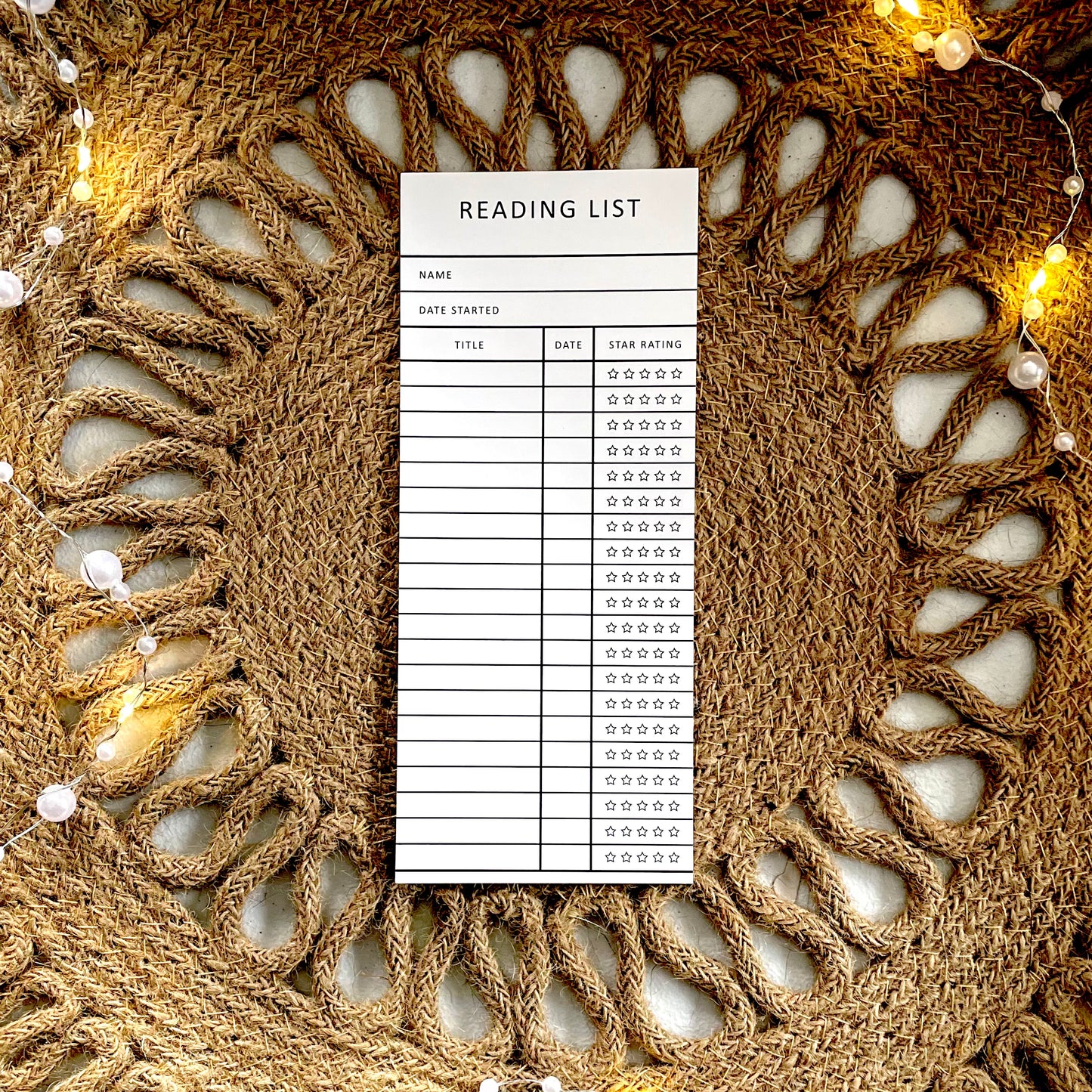 Reading List Bookmark