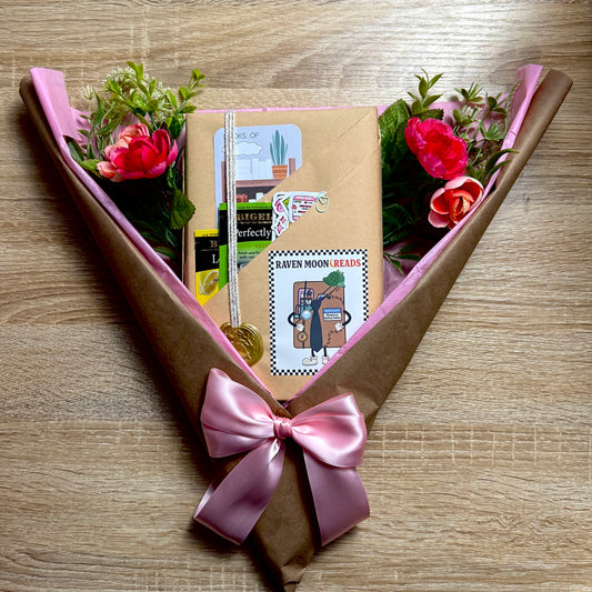 Blind Date With a Book-quet – New Curated Book Gift Wrapped Like a Bouquet (Choose Genre + Extras) Book Bouquet Flower