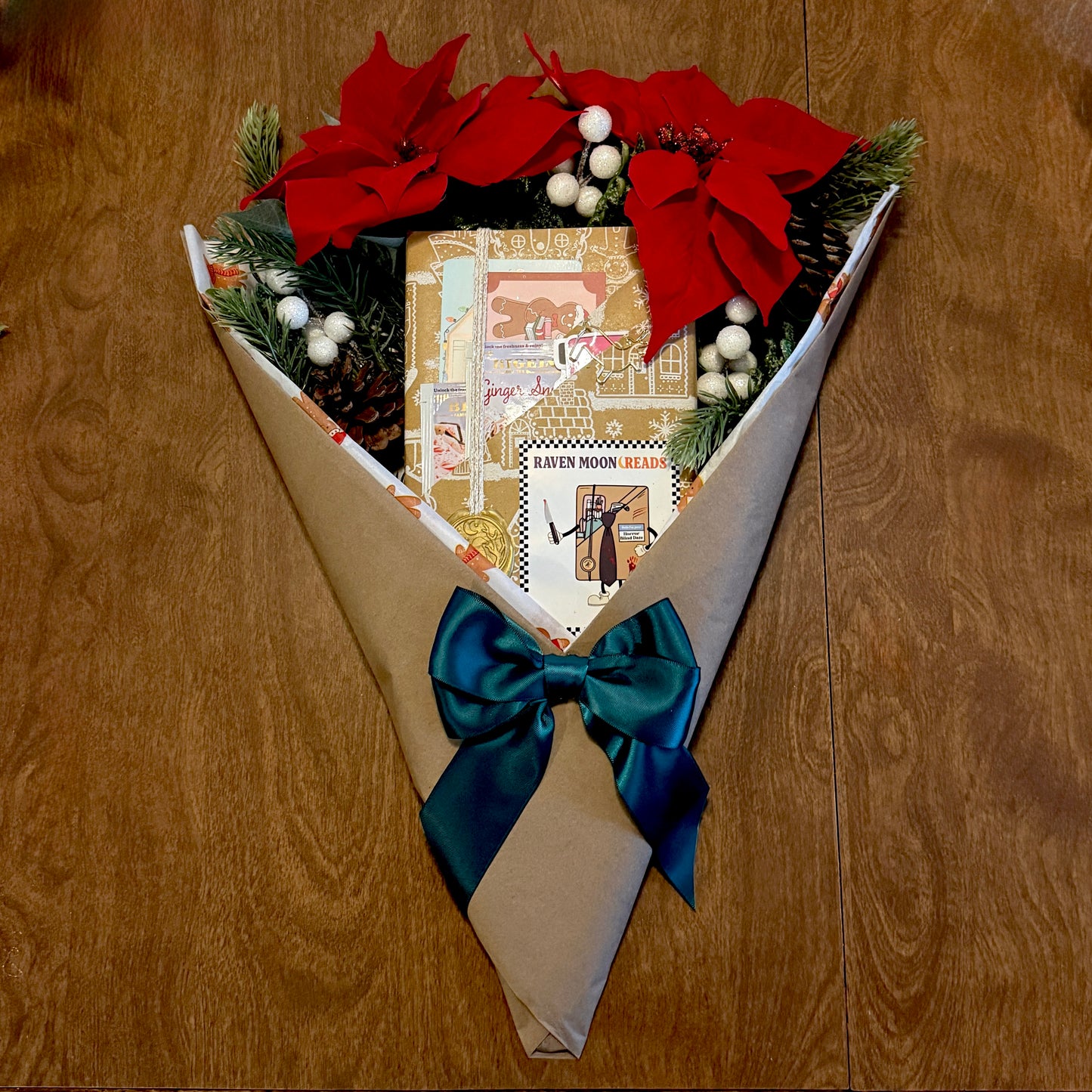Holiday Blind Date With a Bookquet - New Curated Book Gift Wrapped Like a Bouquet Choose Genre
